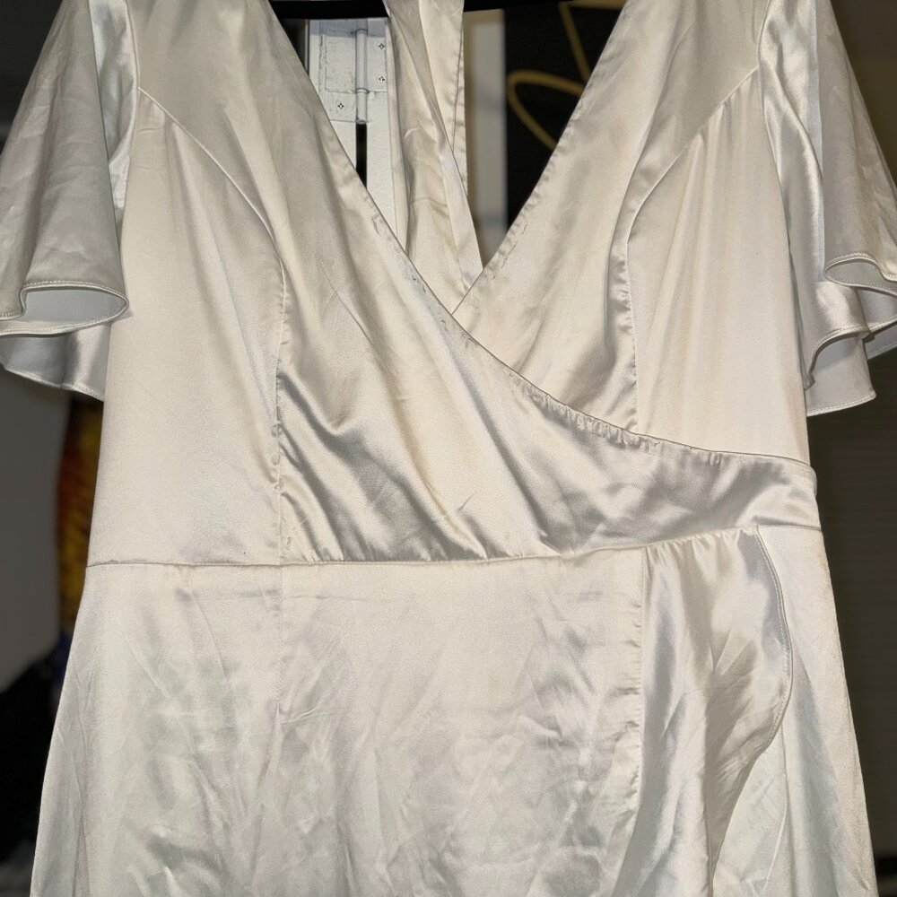 Satan Long ruffle dress
